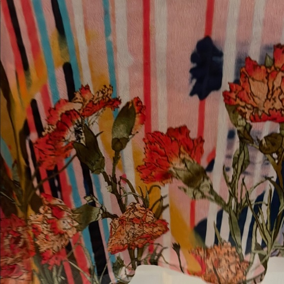 Anthropologie: Conditions Apply-Multicolor Floral Women's Top - Picture 5 of 10